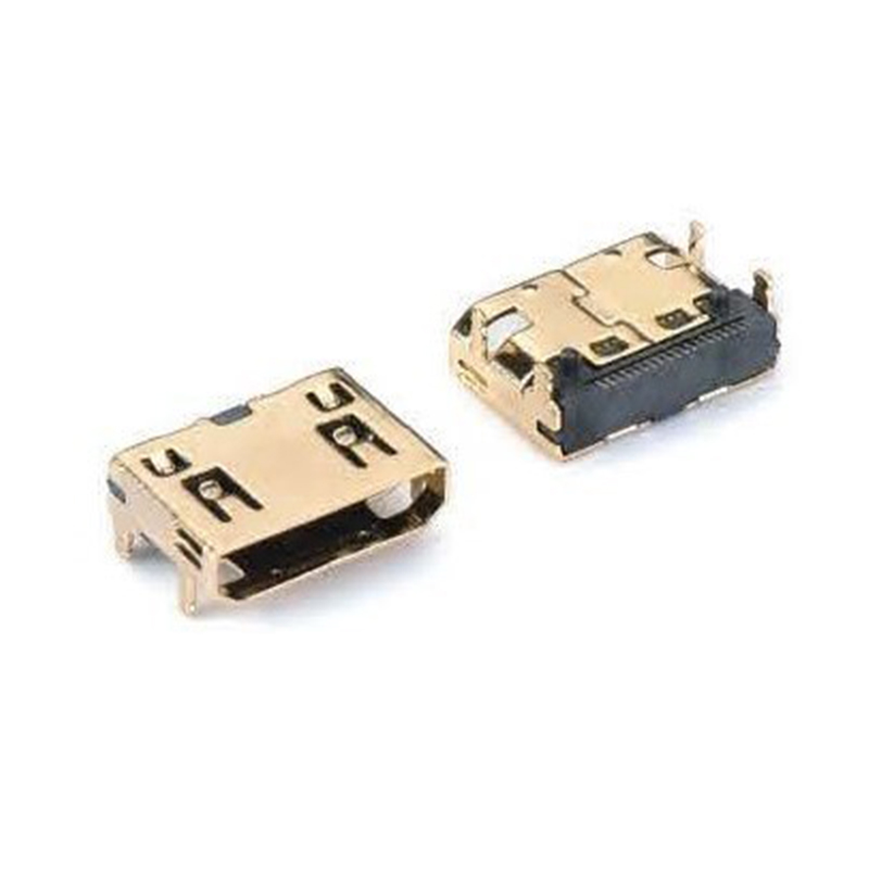 1.MiNi HDMI C Type 19P-F四腳插板DIP+SMT 7