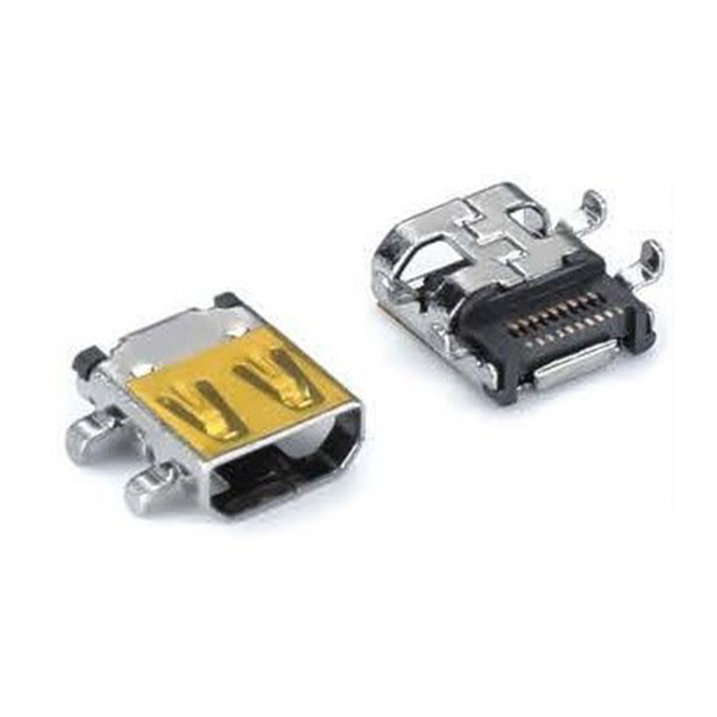 3.Micro HDMI D Type 19P-F沉板2.0mm四腳插板SMT 7