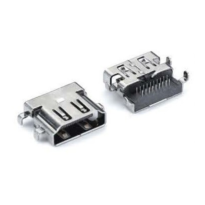 5.HDMI A Type 19P-F沉板3.37mm反向四腳插板12